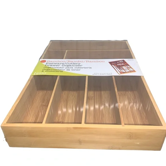 Lipper Bamboo Wood Deep Flatware Organizer - Picture 2 of 8